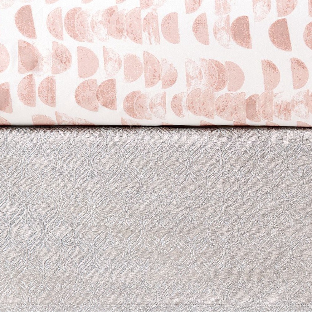 NWT West Elm x Pottery Barn Kids Silver Metallic Crib Skirt